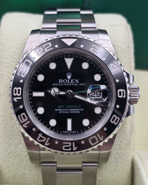 2014 Rolex GMT-Master II 40MM Black Dial Oyster Bracelet (116710)