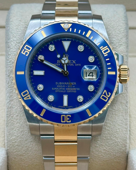 2012 Rolex Submariner Date "Bluesy" 40MM Blue Dial Two-Tone Oyster Bracelet (116613LB)