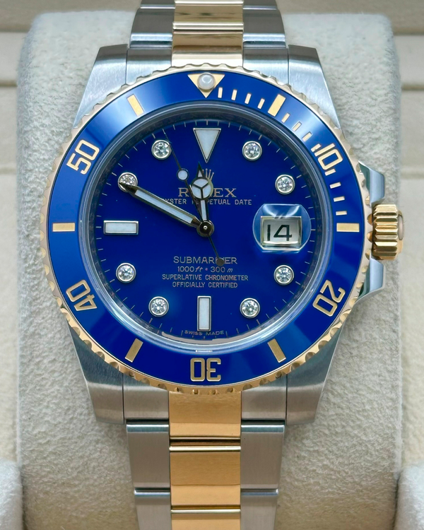 2012 Rolex Submariner Date "Bluesy" 40MM Blue Dial Two-Tone Oyster Bracelet (116613LB)