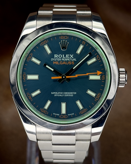 No Reserve - 2018 Rolex Milgauss 40MM Blue Dial Oyster Bracelet (116400GV)
