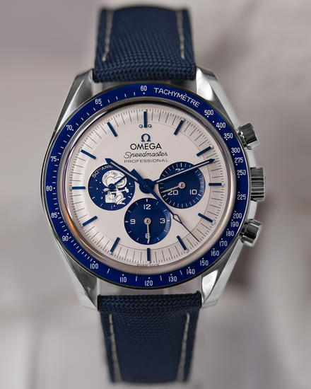 2026 Omega Speedmaster Anniversary Series “Silver Snoopy Award” 42MM Silver Dial Textile Strap (310.32.42.50.02.001)