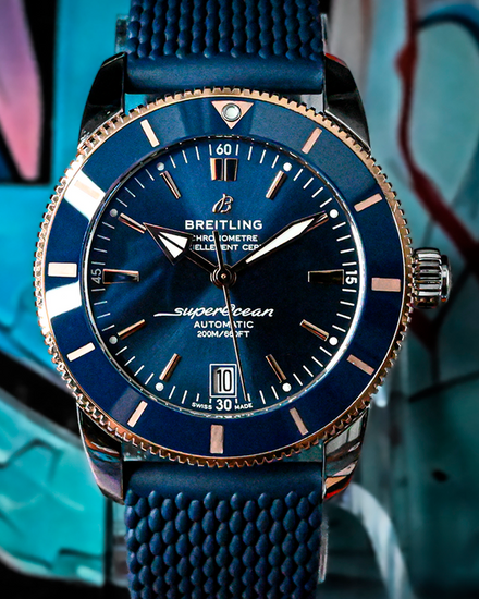 Breitling Superocean Heritage B20 42MM Blue Dial Rubber Strap (UB2010)