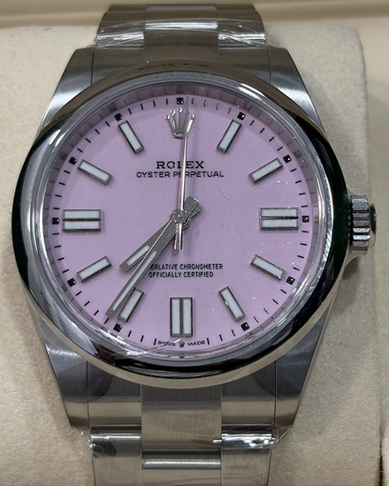 2026 Rolex Oyster Perpetual 41MM Pink Dial Oyster Bracelet (134300)