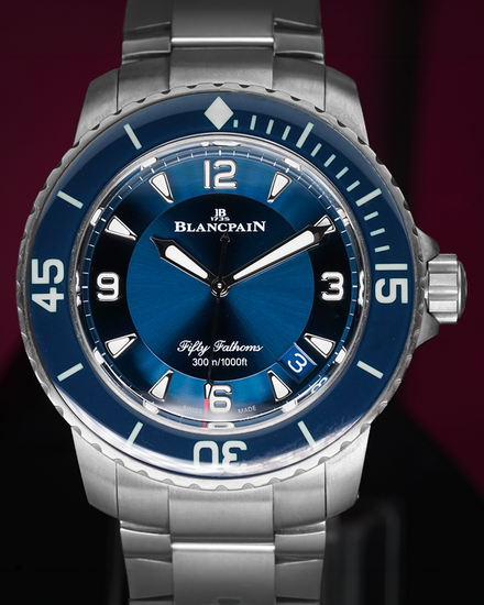 2024 Blancpain Fifty Fathoms 45MM Blue Dial Titanium Bracelet (5015-12B40-98B)