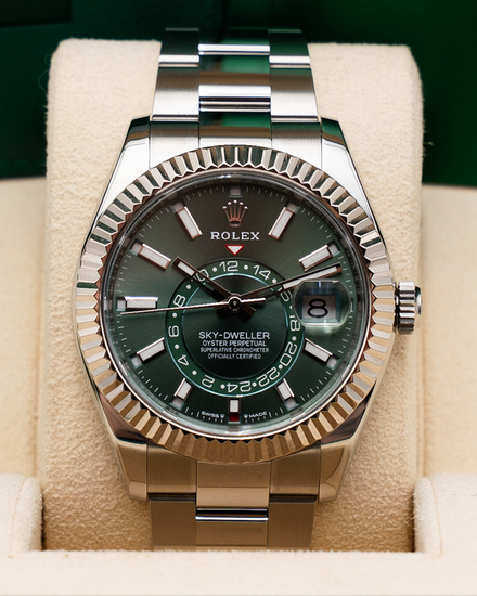 2025 Rolex Sky-Dweller 42MM Green Dial Oyster Bracelet (336934)