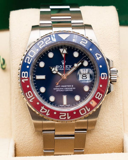 2018 Rolex GMT-Master II "Pepsi" 40MM Black Dial White Gold Oyster Bracelet (116719BLRO)