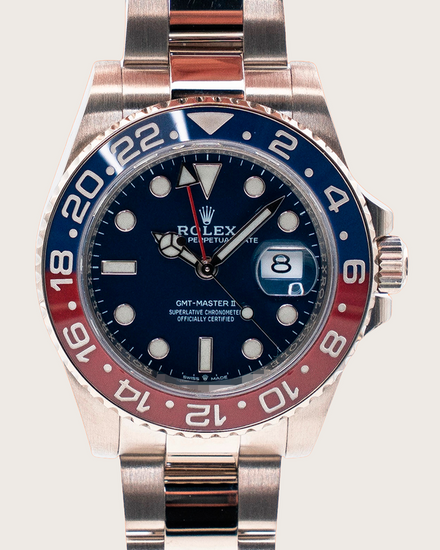 2021 Rolex GMT-Master II "Pepsi" 40MM Blue Dial White Gold Oyster Bracelet (126719BLRO)