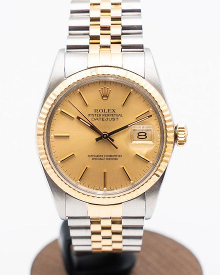 Rolex Datejust 36MM Champagne Dial Two-Tone Jubilee Bracelet (16013)