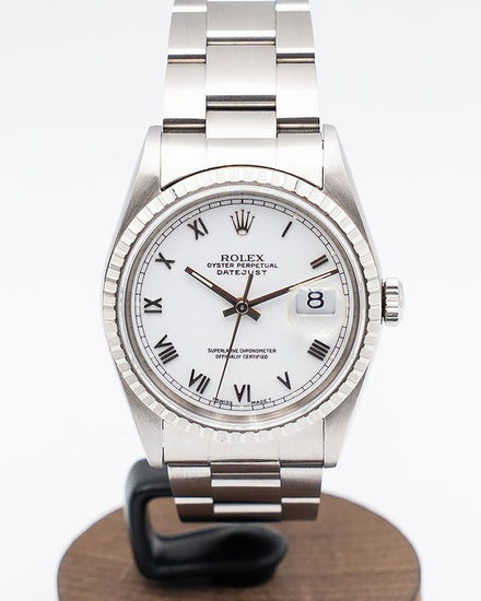 Rolex Datejust 36MM White Dial Oyster Bracelet (16220)