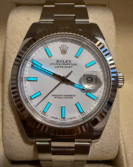 2018 Rolex Datejust 41MM White Dial Oyster Bracelet (126334)