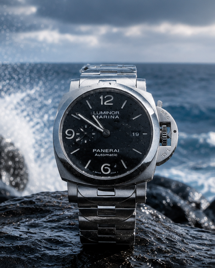 2022 Panerai Luminor Marina Specchio Blu 44MM Blue Dial Steel Bracelet (PAM01316)