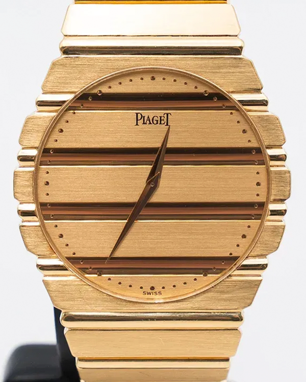 Piaget Polo 34MM Quartz Gold Dial Yellow Gold Bracelet (7661 C701)