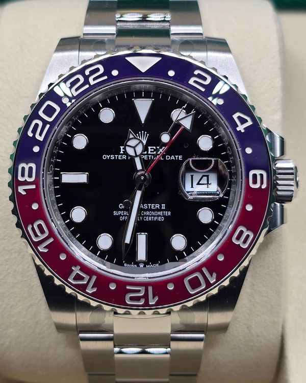 2025 Rolex GMT-Master II "Pepsi" 40MM Black Dial Oyster Bracelet (126710BLRO)