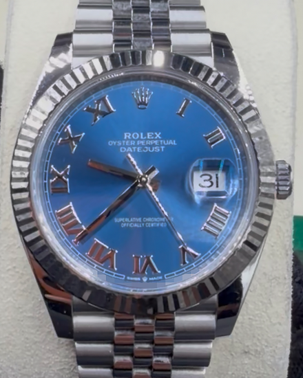 2025 Rolex Datejust 41MM Blue "Azzuro" Dial Jubilee Bracelet (126334)
