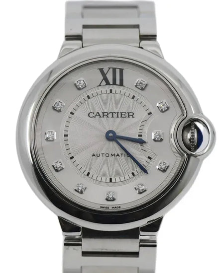 2013 Cartier Ballon Bleu 36MM Silver Dial Steel Bracelet (WE902075)