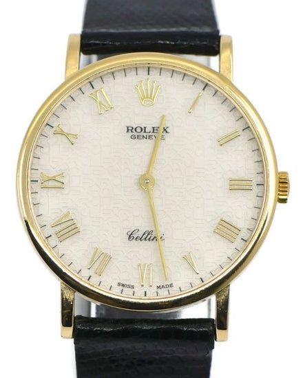 Rolex Cellini 32MM White "Jubilee" Dial Leather Strap (5112)