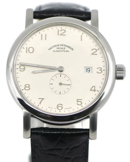 Mühle Glashütte Antaria 42MM Silver Dial Leather Strap (M1-39-10)