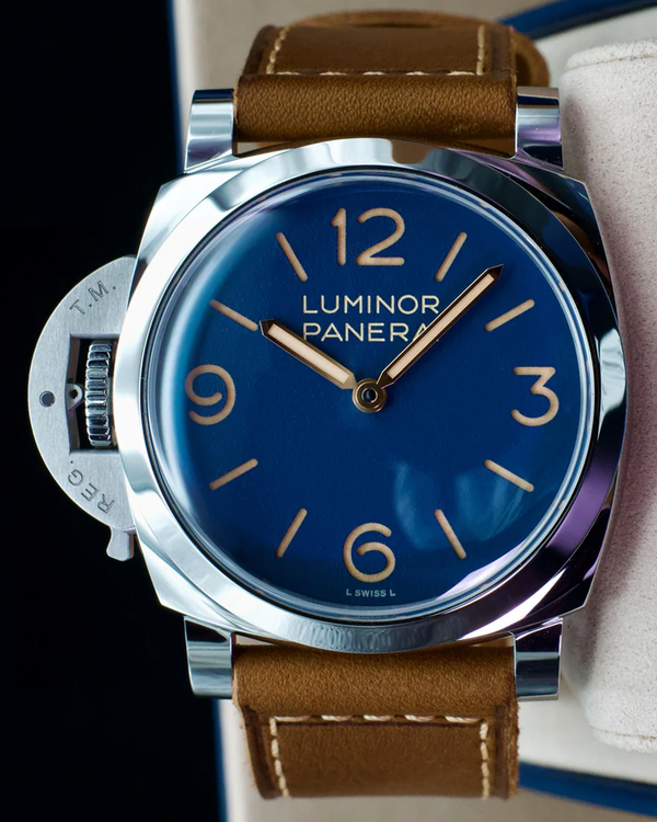 2026 Panerai Luminor Destro 44MM Blue Dial Leather Strap (PAM01732)