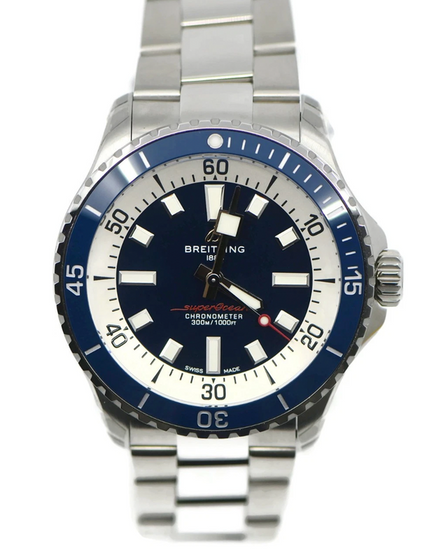 2025 Breitling Superocean 42MM Blue Dial Steel Bracelet (A17375)