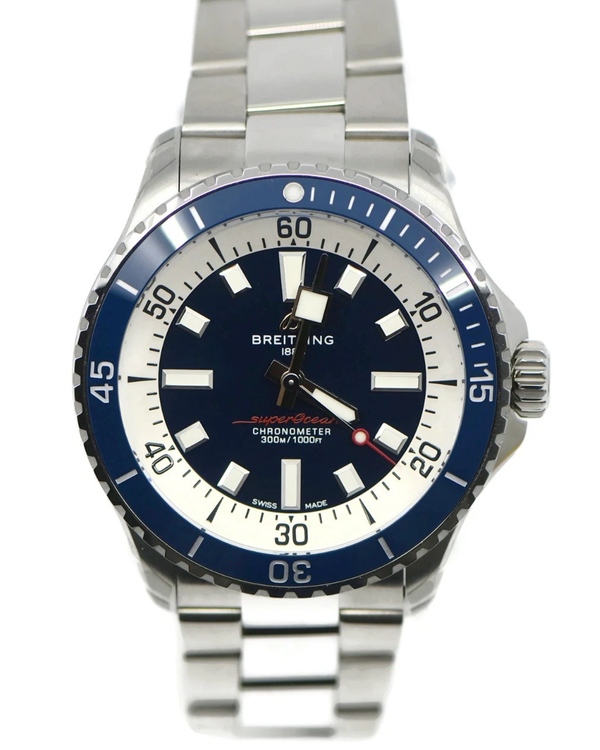 2025 Breitling Superocean 42MM Blue Dial Steel Bracelet (A17375)