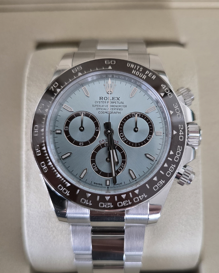 2026 Rolex Cosmograph Daytona 40MM Ice Blue Dial Platinum Oyster Bracelet (126506)