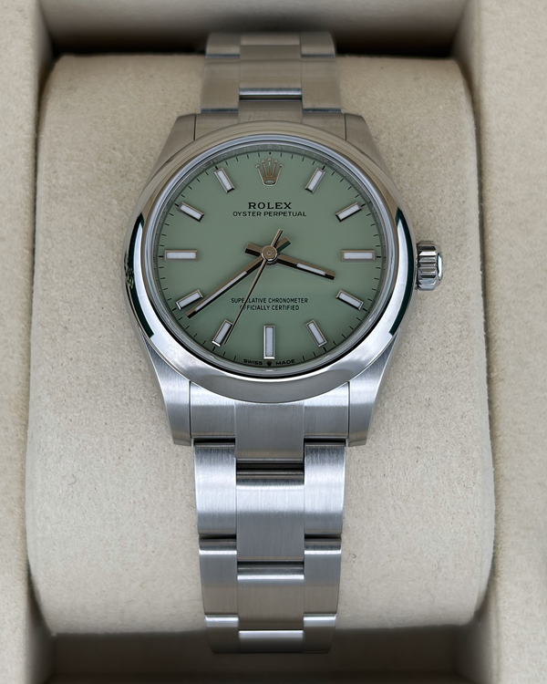 2026 Rolex Oyster Perpetual 31MM Pistachio Dial Oyster Bracelet (277200)