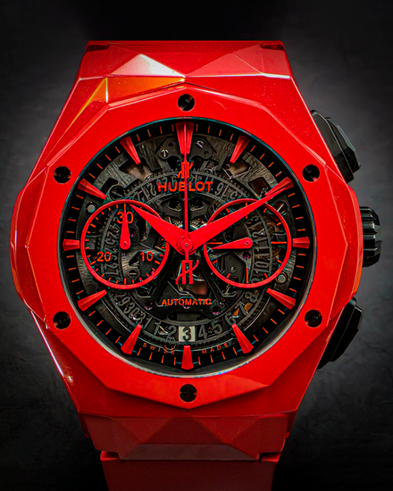 2020 Hublot Classic Fusion Aerofusion Chronograph "Orlinski" L.E. 45MM Skeleton Dial Rubber Strap (525.CF.0130.RX.ORL19)