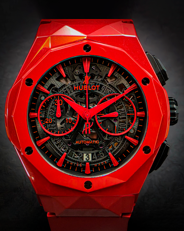 2020 Hublot Classic Fusion Aerofusion Chronograph "Orlinski" L.E. 45MM Skeleton Dial Rubber Strap (525.CF.0130.RX.ORL19)
