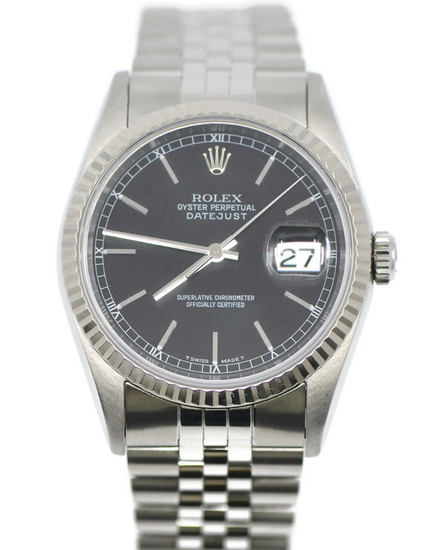 1996 Rolex Datejust 36MM Black Dial Jubilee Bracelet (16234)