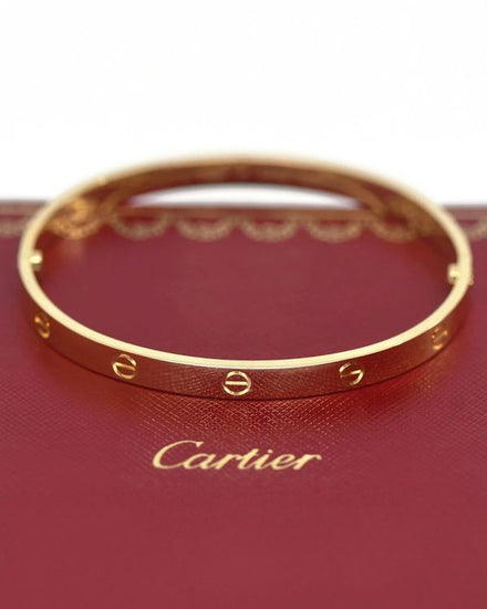 Cartier Love 6MM 18K Yellow Gold Bracelet Size 21 (Love)