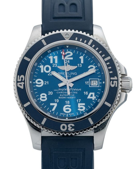 Breitling Superocean II 42MM Blue Dial Rubber Strap (A17365)