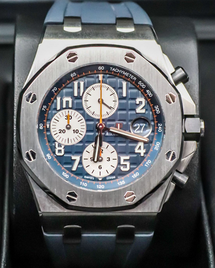 2015 Audemars Piguet Royal Oak Offshore 42MM Blue Dial Rubber Strap (26470ST)