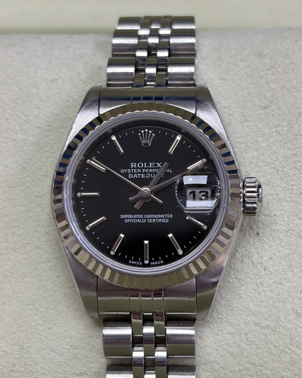 Rolex Lady-Datejust 26MM Black Dial Jubilee Bracelet (79174)