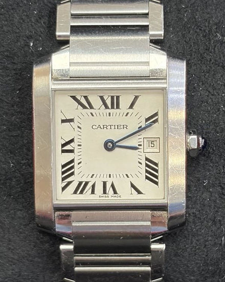 2011 Cartier Tank Française 25MM Quartz Silver Dial Steel Bracelet (WSTA0005)