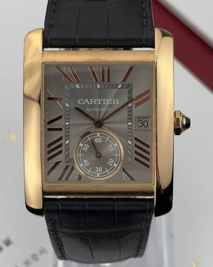 2017 Cartier Tank MC 44MM Grey Dial Leather Strap (WGTA0014)