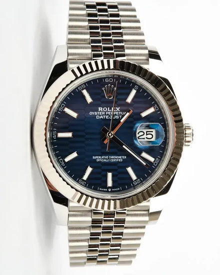 2023 Rolex Datejust 41MM Blue Motif Dial Jubilee Bracelet (126334)