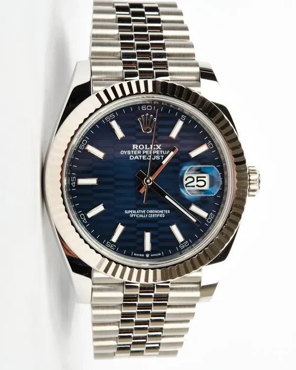 2023 Rolex Datejust 41MM Blue Motif Dial Jubilee Bracelet (126334)