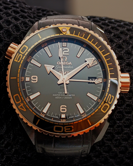 2017 Omega Seamaster Planet Ocean 600M "Deep Black" 45.5MM Black Dial Leather Strap (215.63.46.22.01.001)