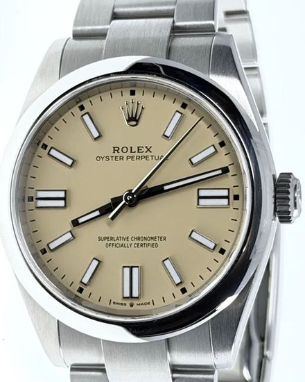 2025 Rolex Oyster Perpetual 41MM Beige Dial Oyster Bracelet (134300)