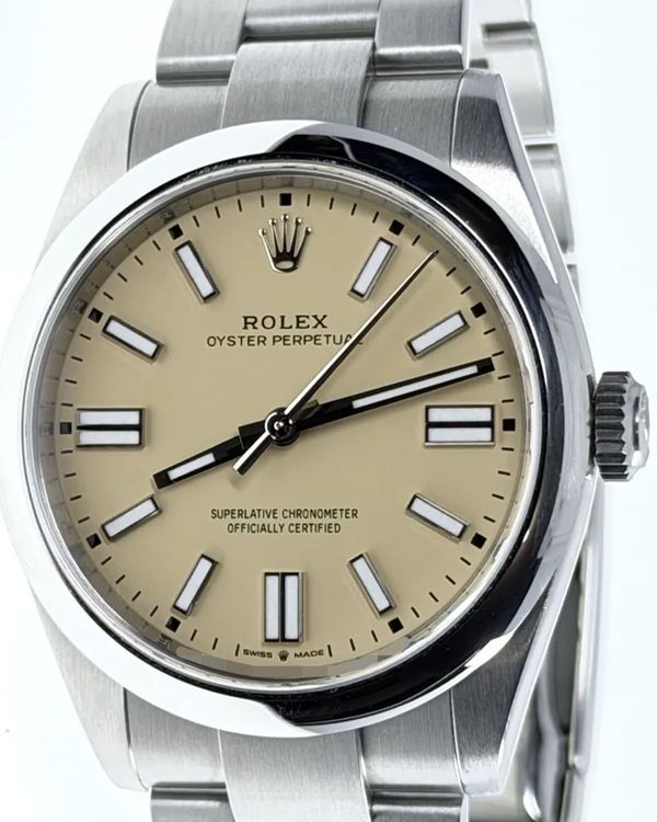 2025 Rolex Oyster Perpetual 41MM Beige Dial Oyster Bracelet (134300)