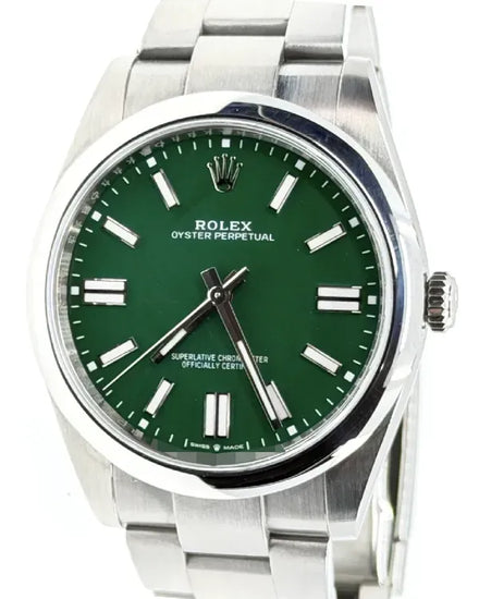 2024 Rolex Oyster Perpetual 41MM Green Dial Oyster Bracelet (124300)