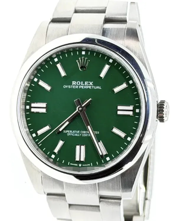 2024 Rolex Oyster Perpetual 41MM Green Dial Oyster Bracelet (124300)