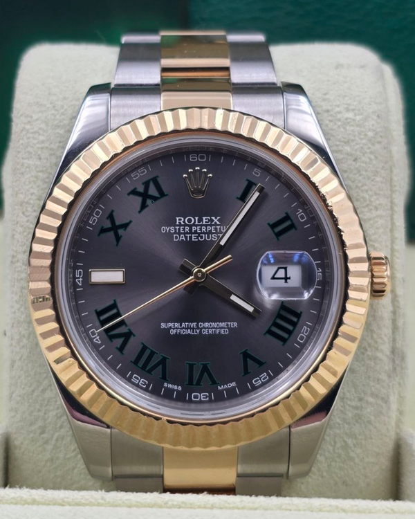 2013 Rolex Datejust II "Wimbledon" 41MM Slate Dial Two-Tone Oyster Bracelet (116333)