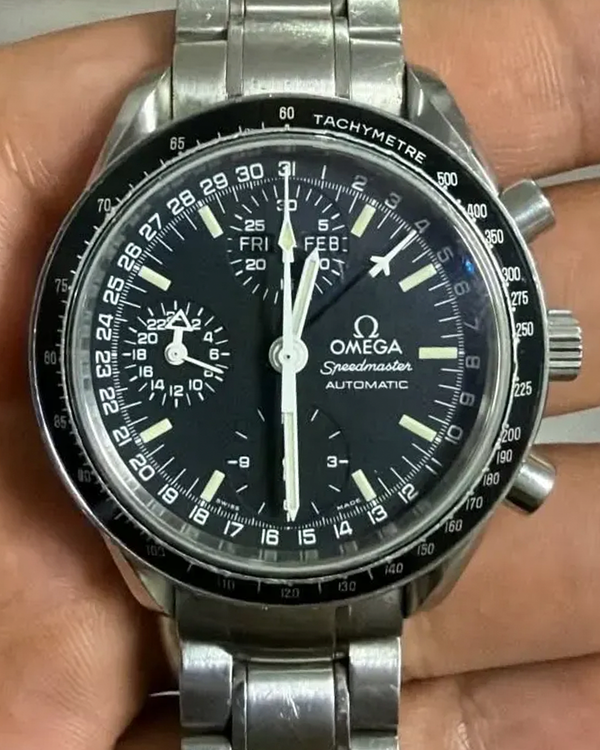 Omega Speedmaster Day-Date 39MM Black Dial Steel Bracelet (3520.50.00)