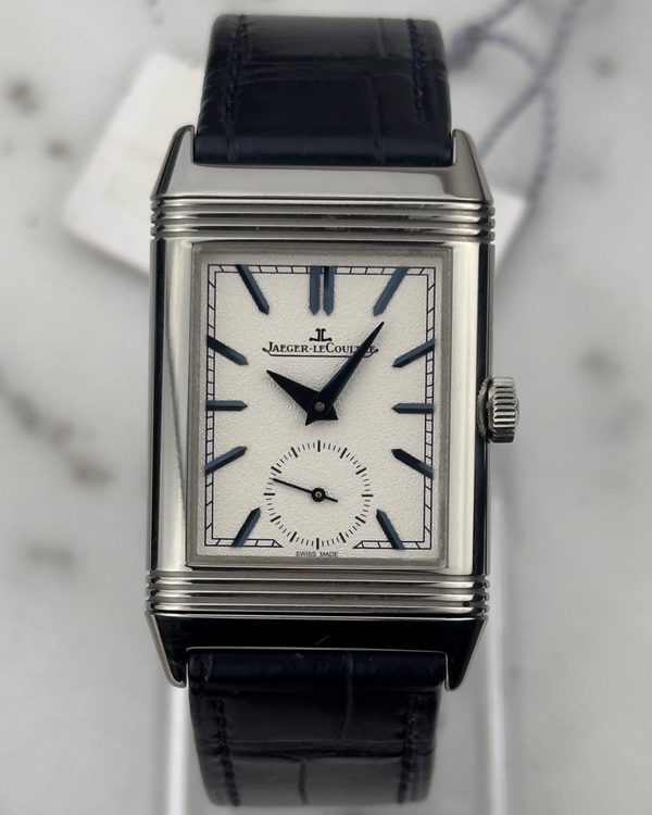 Jaeger-LeCoultre Reverso Duoface 43MM Silver Dial Leather Bracelet (Q3908420)