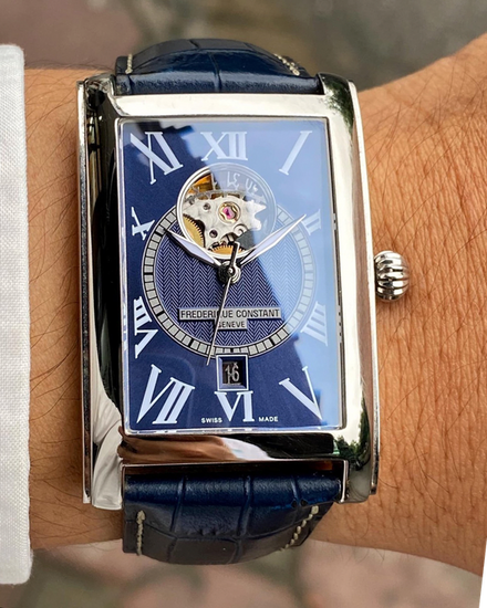 No Reserve - 2024 Frederique Constant Classics 47MM Blue Dial Leather Strap (FC-315DNS4C26)