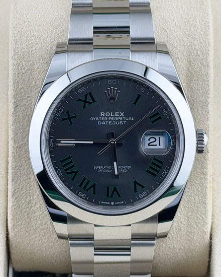 2026 Rolex Datejust "Wimbledon" 41MM Slate Dial Oyster Bracelet (126300)