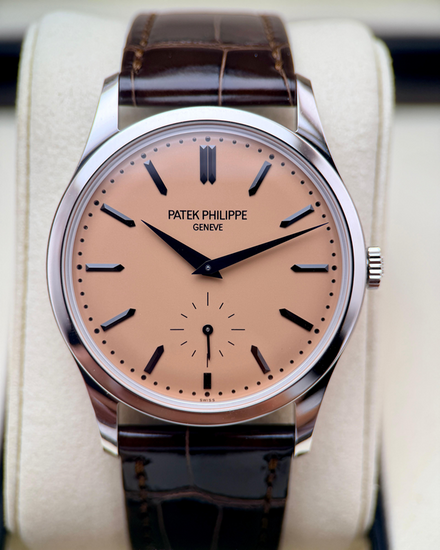 2026 Patek Philippe Calatrava 38MM Salmon Dial Leather Strap (6196P-001)
