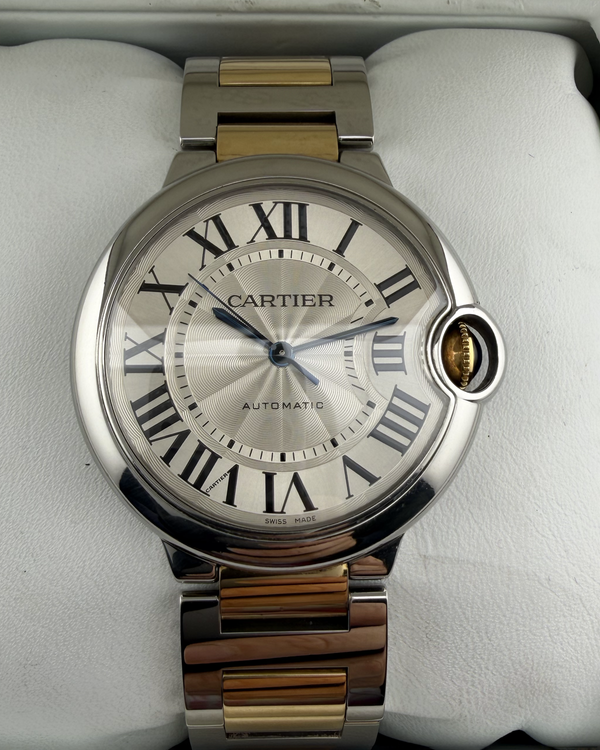 2011 Cartier Ballon Bleu 36MM Silver Dial Two-Tone Bracelet (W6920047)