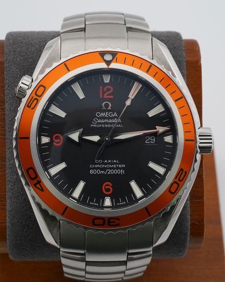 No Reserve - Omega Seamaster Planet Ocean 600M 45.5MM Black Dial Steel Bracelet (2208.50.00)